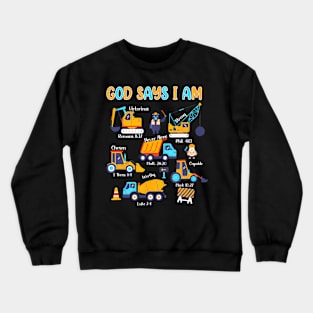 Construction Bible Verse Truck Toddler Kids Crewneck Sweatshirt